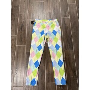 NWT Loudmouth Multicolor Pastel Argyle Heritage Golf Pants Men's Size 32x32
